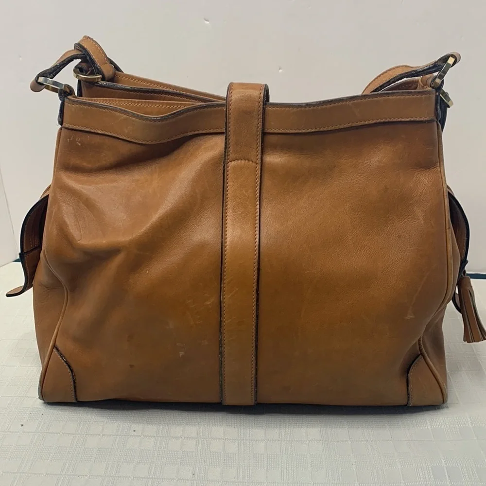 Mark Cross leather tri compact hobo bag